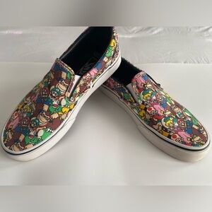 Vans X Nintendo Characters Slip-On Sneakers
